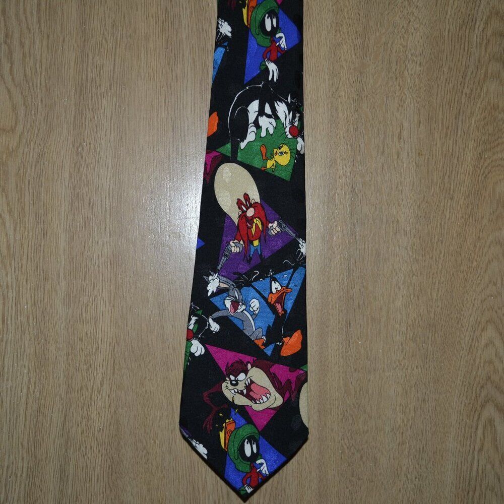 Looney Tunes Mania Character Necktie Marvin Tweety Taz Novelty Casual Silk Tie